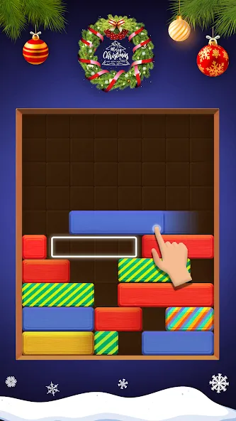 Взломанная Falling Blocks: Sliding Puzzle на Андроид — Безлимитные подсказки и ходы — скриншот 5
