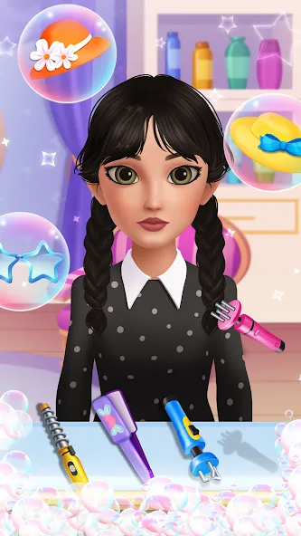 Скачать Hair Salon: Beauty Salon Game — Модификация Все прически и аксессуары открыты — скриншот 3