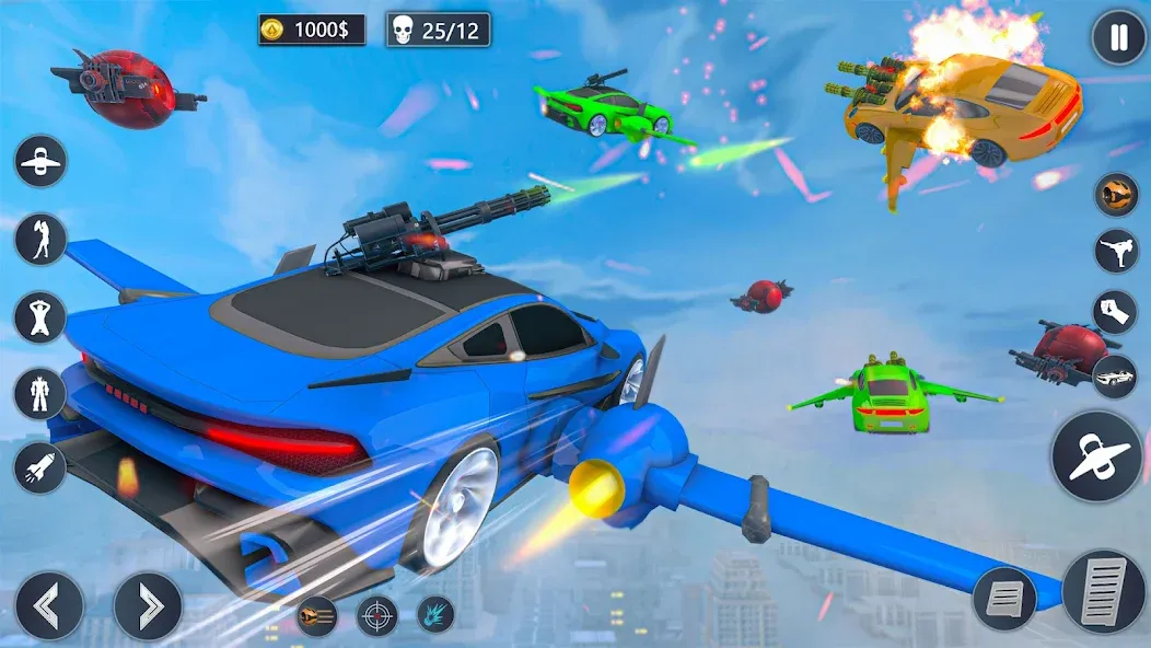 Скачать Flying Car Robot Game Car Game (Мод: Безлимитные деньги и все машины открыты) на Андроид — скриншот 5