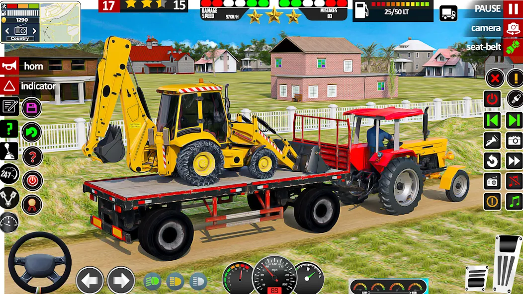 Скачать взлом Indian Tractor Game Farming 3D на Андроид — Безлимитные деньги и топливо — скриншот 1