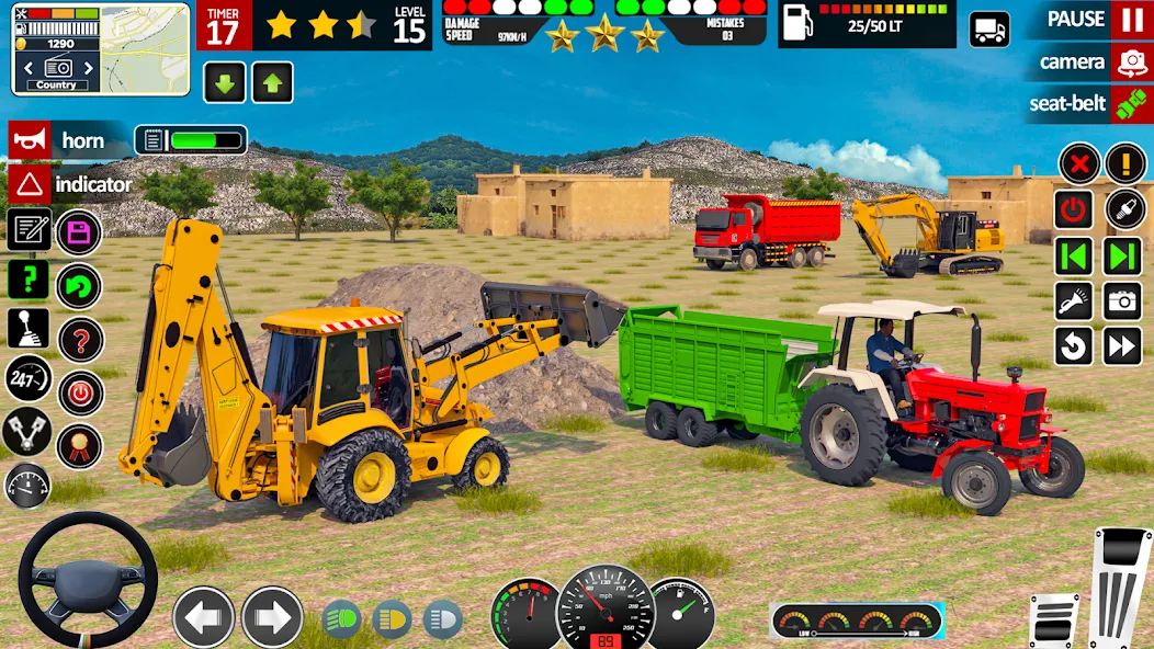 Скачать взлом Indian Tractor Game Farming 3D на Андроид — Безлимитные деньги и топливо — скриншот 2