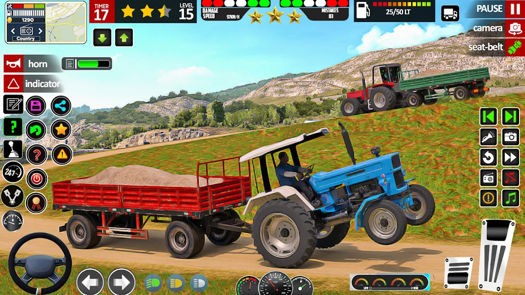 Скачать взлом Indian Tractor Game Farming 3D на Андроид — Безлимитные деньги и топливо — скриншот 3