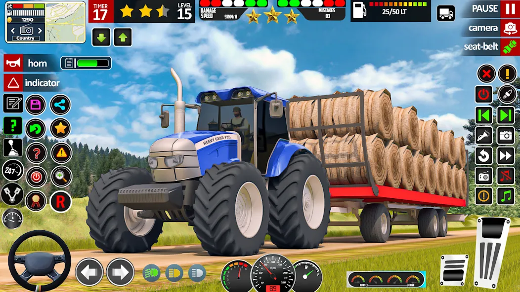 Скачать взлом Indian Tractor Game Farming 3D на Андроид — Безлимитные деньги и топливо — скриншот 5