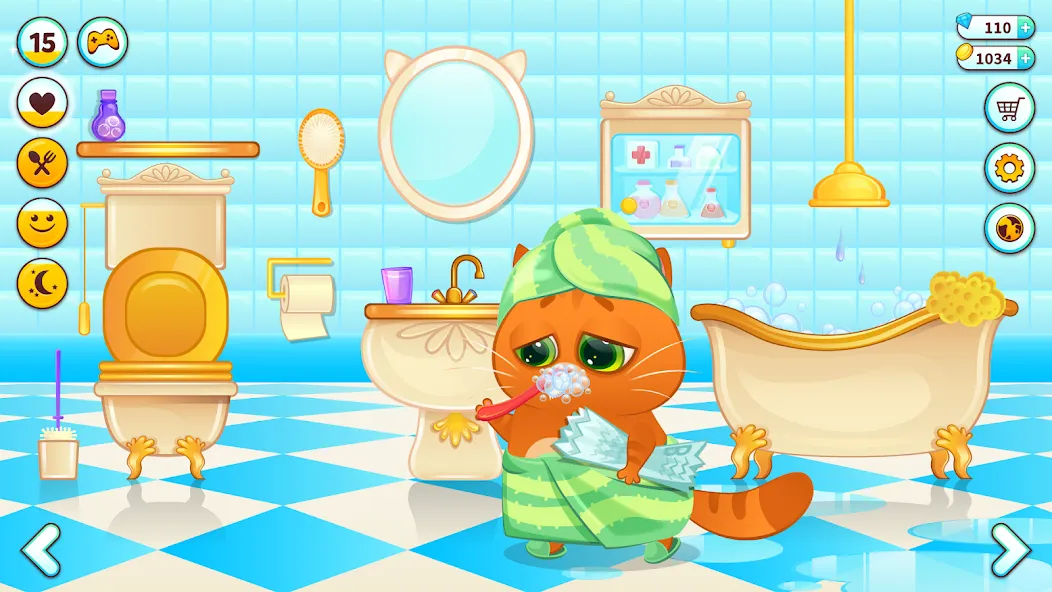 Скачать Bubbu – My Virtual Pet Cat (Мод: Безлимитные монеты и все предметы) на Андроид — скриншот 1