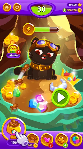 Скачать Bubbu Jewels - Merge Puzzle (Мод: Безлимитные жизни и бустеры) на Андроид — скриншот 4