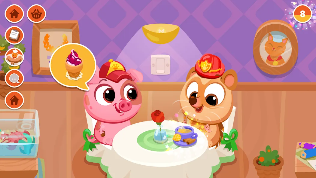 Bubbu Restaurant - My Cat Game — Мод: Много монет и все блюда открыты — скриншот 4