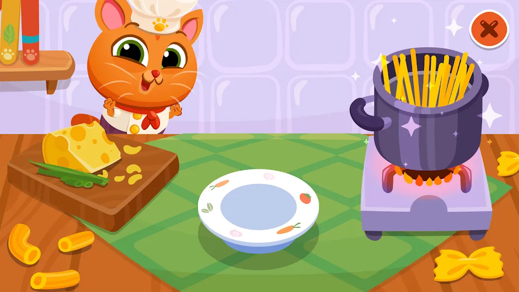 Bubbu Restaurant - My Cat Game — Мод: Много монет и все блюда открыты — скриншот 5