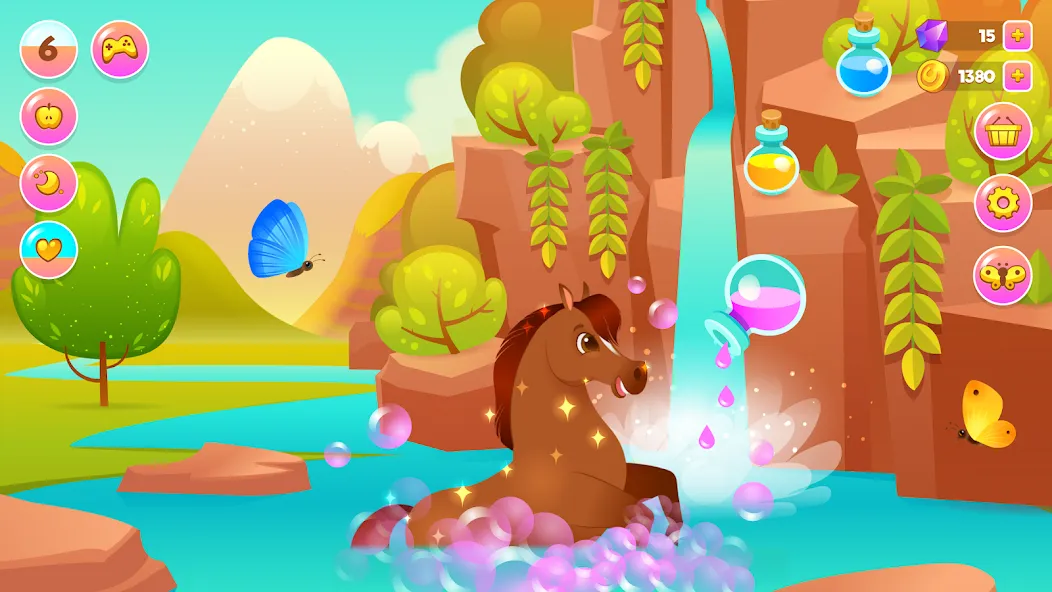 Pixie the Pony - Virtual Pet на Андроид — Мод Безлимитные монеты и все наряды — скриншот 1 Pixie the Pony - Virtual Pet на Андроид — Мод Безлимитные монеты и все наряды — скриншот 1