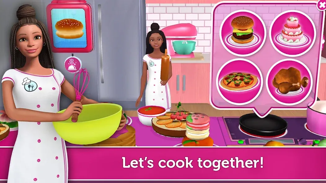 Скачать взломанную Barbie Dreamhouse Adventures — Безлимитные деньги и все наряды — скриншот 2