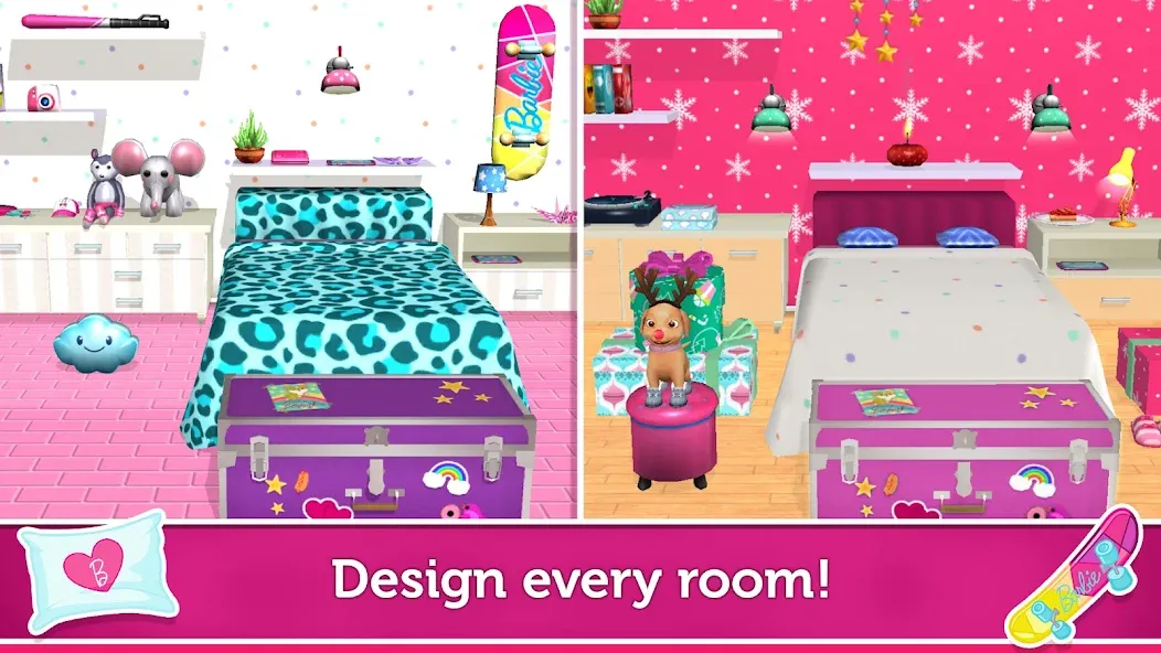 Скачать взломанную Barbie Dreamhouse Adventures — Безлимитные деньги и все наряды — скриншот 3