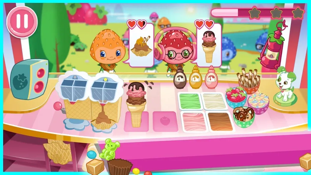 Скачать Strawberry Shortcake Ice Cream с модом — Много мороженого и открыты все уровни — скриншот 5