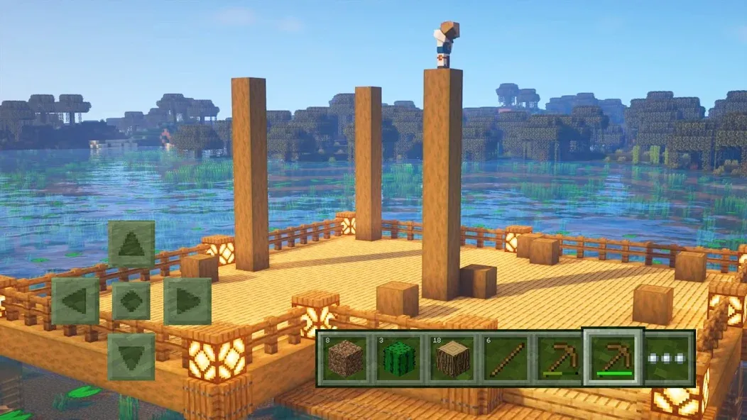 Craft World - Master Block 3D MOD APK — Бесконечные ресурсы и открытый мир — скриншот 3
