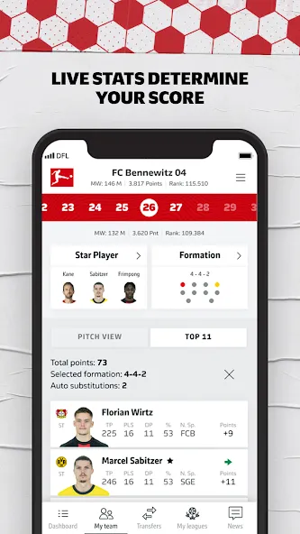 Скачать Bundesliga Fantasy Manager с модом — Безлимитные монеты и энергия — скриншот 4