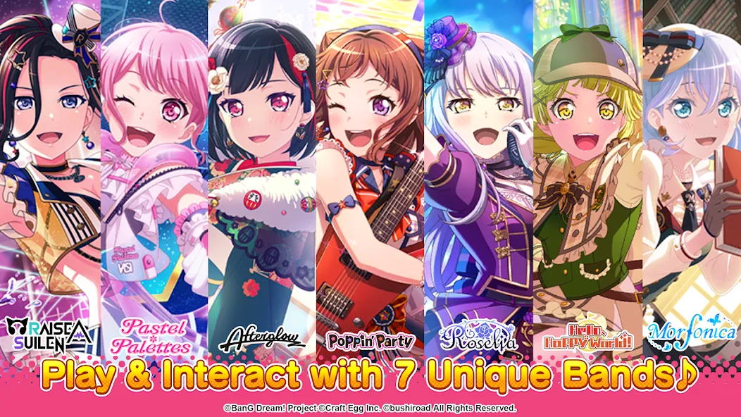 Взлом BanG Dream! Girls Band Party! — Безлимитные ресурсы и все персонажи — скриншот 4