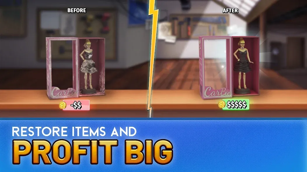 Скачать Bid Wars: Collect Items — Модификация Безлимитные деньги и предметы — скриншот 3 Скачать Bid Wars: Collect Items — Модификация Безлимитные деньги и предметы — скриншот 3