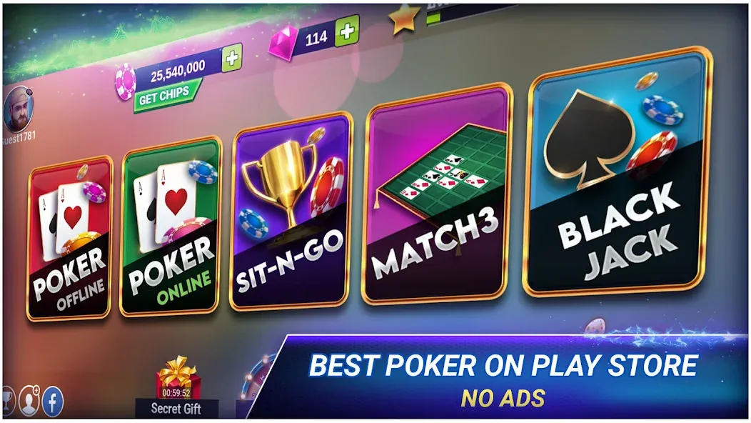 Poker Texas Holdem — Безлимитные фишки и бонусы — скриншот 2 Poker Texas Holdem — Безлимитные фишки и бонусы — скриншот 2