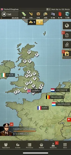 Скачать Call of War: Frontlines на телефон — Безлимитные ресурсы и мощное оружие — скриншот 1 Скачать Call of War: Frontlines на телефон — Безлимитные ресурсы и мощное оружие — скриншот 1
