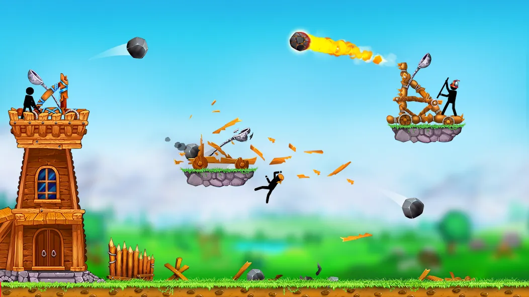 The Catapult 2 : bone masters — Мод: Безлимитные монеты и усиленная катапульта — скриншот 1