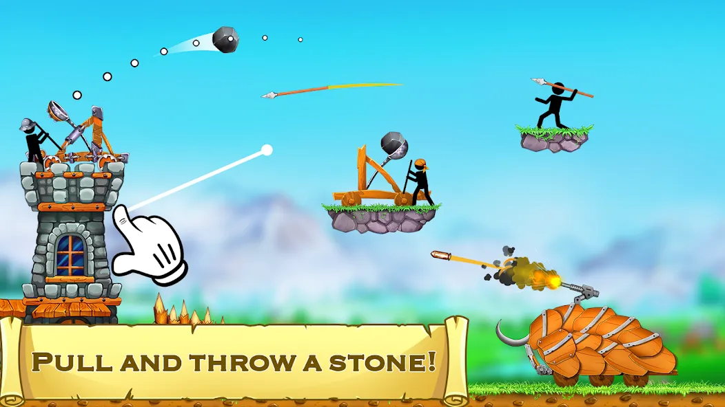 The Catapult 2 : bone masters — Мод: Безлимитные монеты и усиленная катапульта — скриншот 2