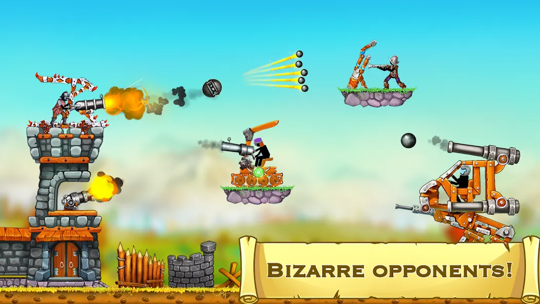 The Catapult 2 : bone masters — Мод: Безлимитные монеты и усиленная катапульта — скриншот 3