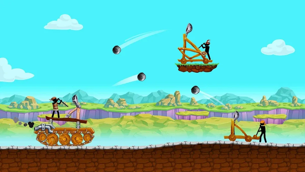 Скачать The Tank: Stick pocket hill на Андроид — Безлимитные деньги и оружие — скриншот 2