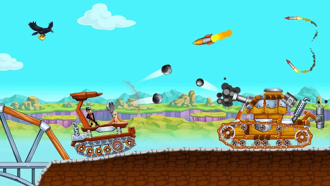Скачать The Tank: Stick pocket hill на Андроид — Безлимитные деньги и оружие — скриншот 4