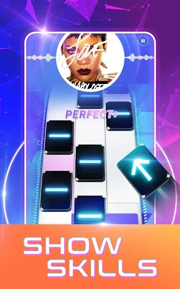 Скачать Beat Tiles: Music Game на телефон — Разблокированы все песни и уровни — скриншот 4