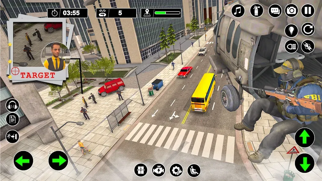 Скачать Police Helicopter Chase Game на Андроид — Безлимитные деньги и всё открыто — скриншот 2