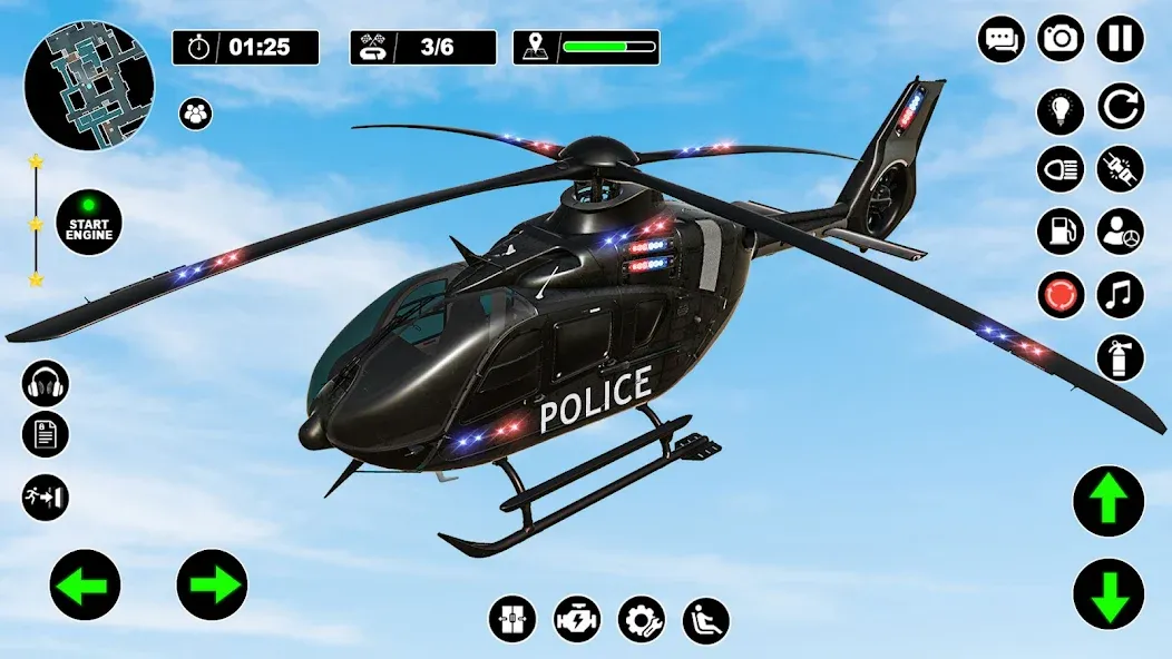 Скачать Police Helicopter Chase Game на Андроид — Безлимитные деньги и всё открыто — скриншот 5