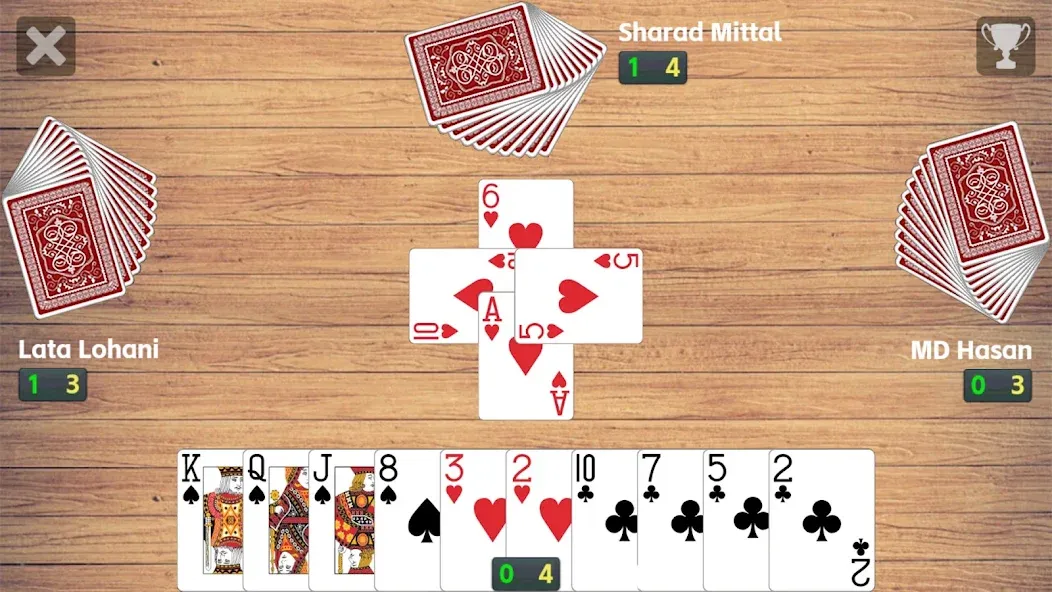 Взломанная Callbreak League - Card Game на Андроид — Без рекламы и безлимитные монеты — скриншот 1
