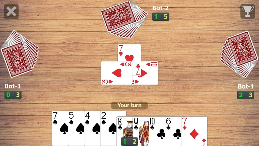 Взломанная Callbreak League - Card Game на Андроид — Без рекламы и безлимитные монеты — скриншот 2