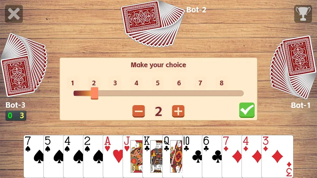 Взломанная Callbreak League - Card Game на Андроид — Без рекламы и безлимитные монеты — скриншот 4