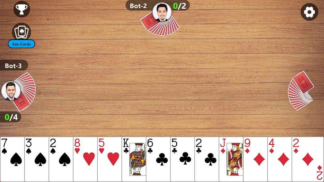 Скачать взломанную Callbreak Master 3 - Card Game — Без рекламы и подсказки — скриншот 4 Скачать взломанную Callbreak Master 3 - Card Game — Без рекламы и подсказки — скриншот 4