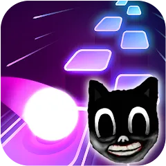 Скачать Cartoon cat - Hop tiles rush на Андроид — Без рекламы и все уровни