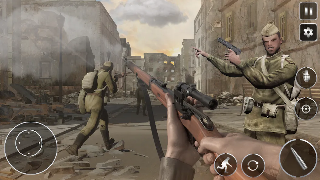 Скачать взломанную Call Of Courage : WW2 Shooting — Безлимитные боеприпасы и здоровье — скриншот 5