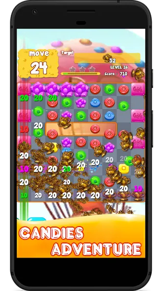 Скачать Candy 2024-Candy Match 3 Game — Безлимитные жизни и подсказки — скриншот 1