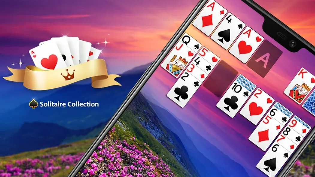 Взломанная Solitaire Collection на Андроид — Без рекламы и все карты открыты — скриншот 1
