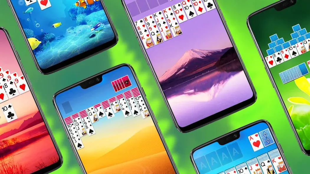 Взломанная Solitaire Collection на Андроид — Без рекламы и все карты открыты — скриншот 5