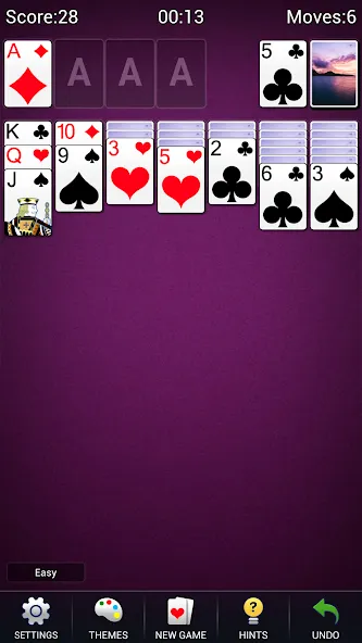 Solitaire -Klondike Card Games на Андроид — Мод Без рекламы и безлимитные подсказки — скриншот 3