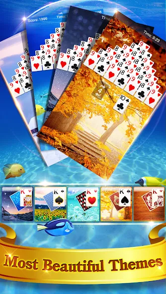 Скачать Pyramid Solitaire на телефон — Безлимитные подсказки и отмены ходов — скриншот 4