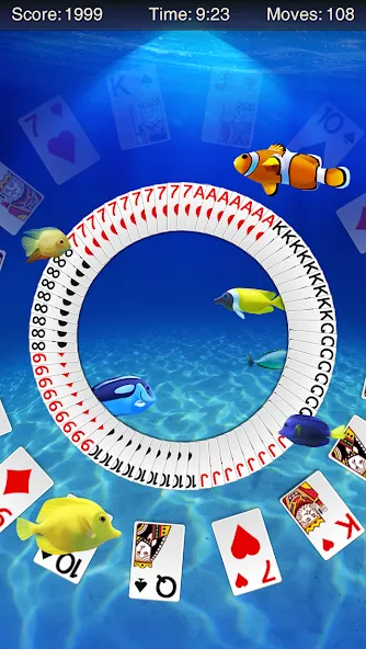 Скачать Spider Solitaire на телефон — Безлимитные подсказки и отмены ходов — скриншот 3