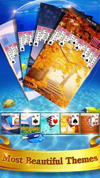 Скачать Spider Solitaire на телефон — Безлимитные подсказки и отмены ходов — скриншот 4