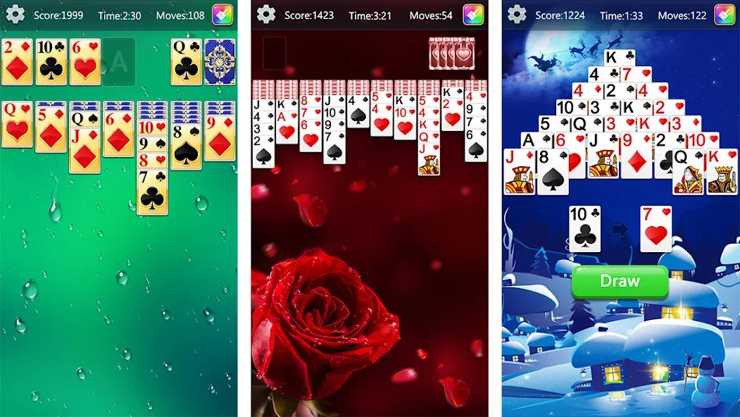 Solitaire Collection Fun MOD — Без рекламы и бесконечные подсказки на Андроид — скриншот 1