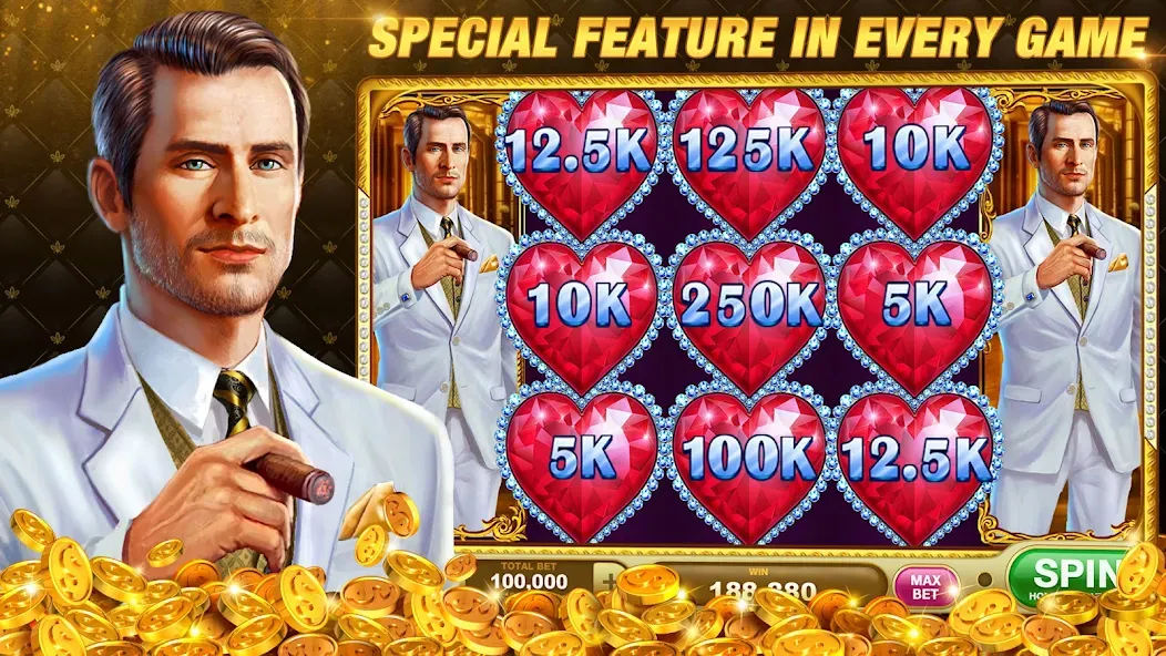 Взломанная Slots Rush: Vegas Casino Slots на Андроид — Безлимитные монеты и бонусы — скриншот 1
