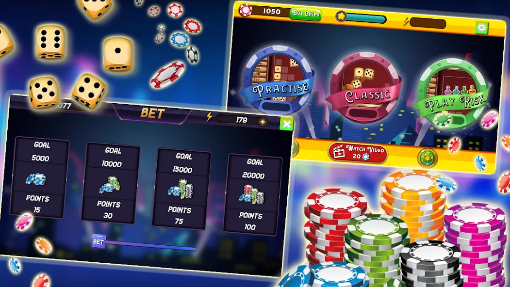 Скачать Farkle - Dice Game MOD APK — Безлимитные броски и высокие очки — скриншот 4