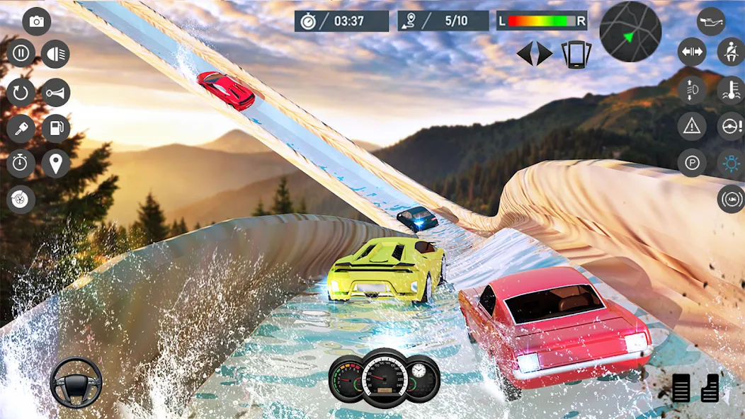 Скачать Water Slide Car Race games с модом — Без рекламы и все машины открыты — скриншот 4 Скачать Water Slide Car Race games с модом — Без рекламы и все машины открыты — скриншот 4