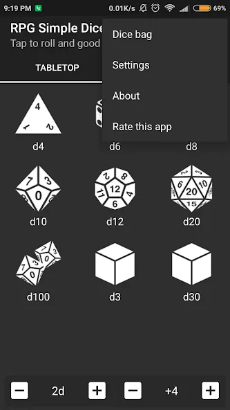 RPG Simple Dice Mod APK Бесконечные броски и все кубики — Скачать на Андроид — скриншот 4