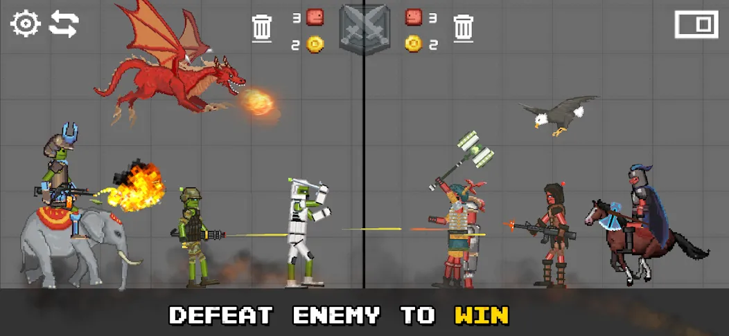 Скачать взломанную Battle Sandbox — Безлимитные ресурсы и все юниты открыты — скриншот 4