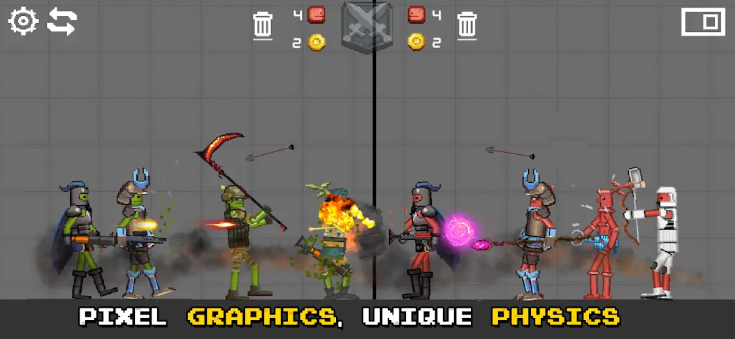 Скачать взломанную Battle Sandbox — Безлимитные ресурсы и все юниты открыты — скриншот 5