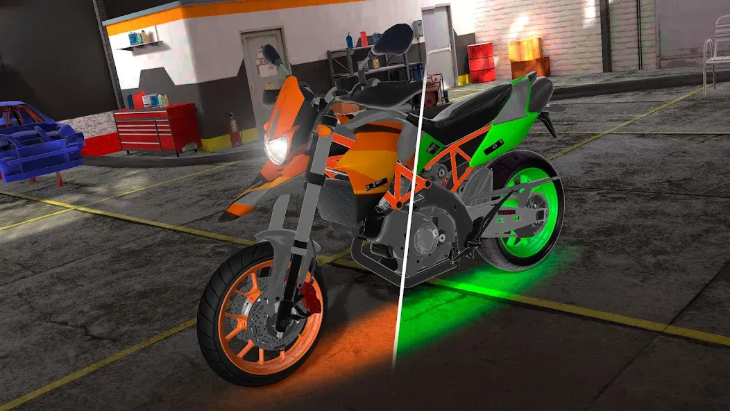 Motorcycle Real Simulator (Мод Безлимитные деньги и топливо) — скриншот 2 Motorcycle Real Simulator (Мод Безлимитные деньги и топливо) — скриншот 2